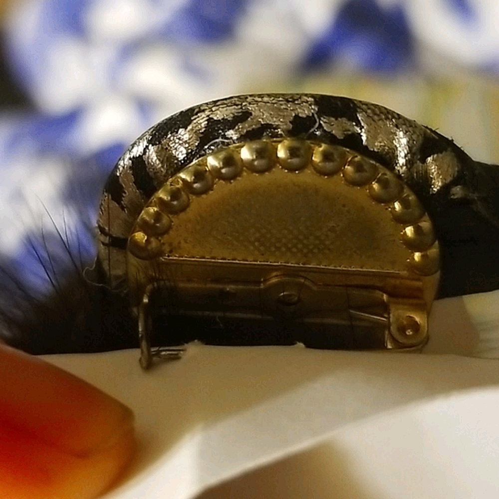 Vintage art nouveau pin with real fur. - Picture 5 of 6